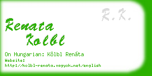 renata kolbl business card
